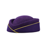 Purple Wool Blend Sailor Cap Classic Peaked Hat Navy Military Style Uniform Headwear
