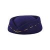Purple Wool Blend Sailor Peaked Cap Vintage Navy Officer Hat Military Style Headwear