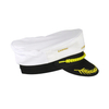 European American Captain Hat Customized Adult Children White Navy Sailor