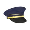 Factory Customized Polyester Peaked Cap Blue Captain Caps Embroidery Logo