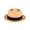 Popular Diamond Pork Pie Hat Wholesale Short Brim Fedora Casual Formal