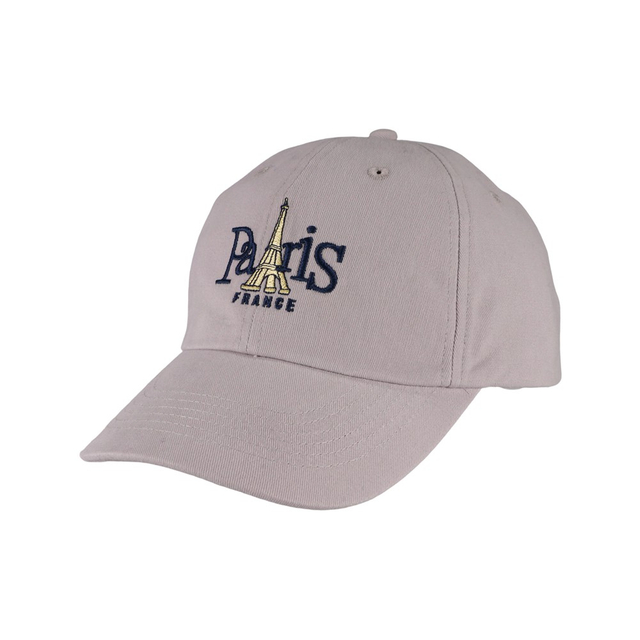 Wholesale Soft Fabric Cream White Color Caps Flat 3D Embroidery Logo Dad Cap Unstructured Baseball Cap