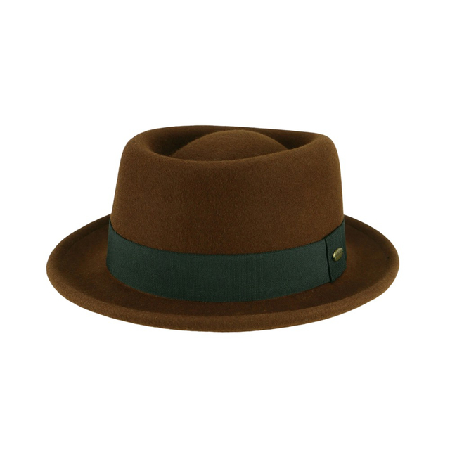 Unisex Style 100% Wool Felt Fedora Hat Short Brim Panama Hat Winter Solid Color Gentleman Jazz Fedora Hat