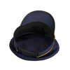 Factory Customized Polyester Peaked Cap Blue Captain Caps Embroidery Logo
