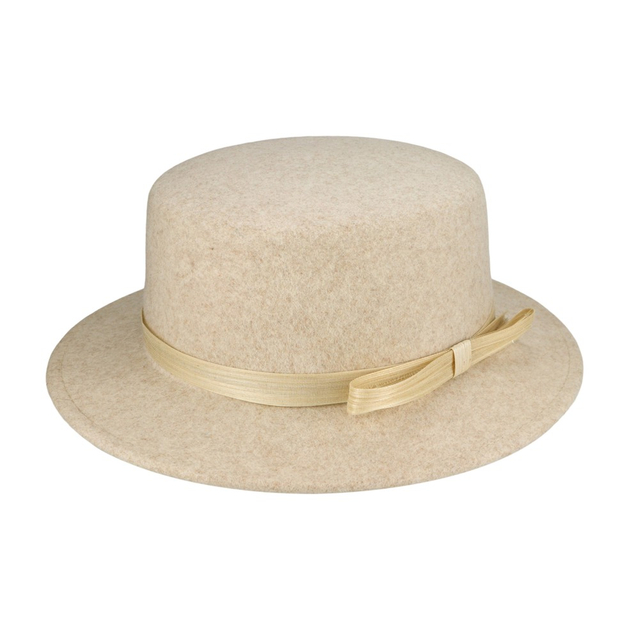 Winter Felt Fedora Hat with Bow for Women, Girls - Wool Blend Wide Brim Sun Hat for Autumn