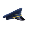 Navy Blue Wool Blend Peaked Cap Classic Military Officer Sailor Hat For Men