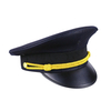 Wholesale Factory OEM Aviator Hat Black Peaked Cap for Sea Captain Uniform