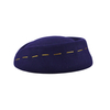 Purple Wool Blend Sailor Peaked Cap Vintage Navy Officer Hat Military Style Headwear