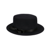 Hot Sale New British Style Vintage Unisex Flat Hat High-Grade Round Wool Flat Top Hat Big Brim Trilby Fedora Hat