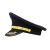 European Navy Captain Hat Black Sailor Carnival Roleplay Costume Accessory