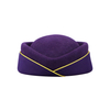 Purple Wool Blend Sailor Cap Classic Peaked Hat Navy Military Style Uniform Headwear