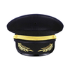 European Navy Captain Hat Black Sailor Carnival Roleplay Costume Accessory