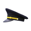 Wholesale Factory OEM Aviator Hat Black Peaked Cap for Sea Captain Uniform