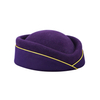 Purple Wool Blend Sailor Cap Classic Peaked Hat Navy Military Style Uniform Headwear