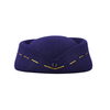 Purple Wool Blend Sailor Peaked Cap Vintage Navy Officer Hat Military Style Headwear