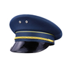 Navy Blue Wool Blend Peaked Cap Classic Military Officer Sailor Hat For Men