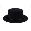 Hot Sale New British Style Vintage Unisex Flat Hat High-Grade Round Wool Flat Top Hat Big Brim Trilby Fedora Hat