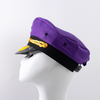 Casual Style Fashion Purple Party Sailor Hats Outdoor Embroidered Navy Captain Hats for Adult