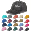 Custom Unisex Breathable Embroidery Logo Sport Vintage Baseball Cap Washed Pure 100% Cotton Soft Blank Embroidered Hat