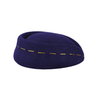 Purple Wool Blend Sailor Peaked Cap Vintage Navy Officer Hat Military Style Headwear