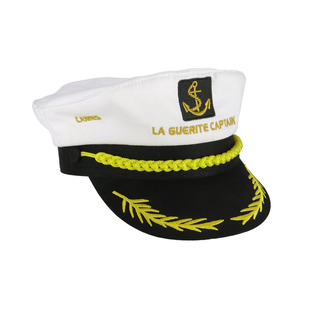 European American Captain Hat Customized Adult Children White Navy Sailor