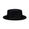 Hot Sale New British Style Vintage Unisex Flat Hat High-Grade Round Wool Flat Top Hat Big Brim Trilby Fedora Hat