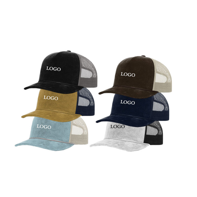 High Quality Custom Cheap Western Printed Cotton Mesh Unisex Trucker Hat 5 Panel Cap