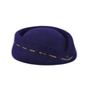 Purple Wool Blend Sailor Peaked Cap Vintage Navy Officer Hat Military Style Headwear