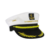 European American Captain Hat Customized Adult Children White Navy Sailor