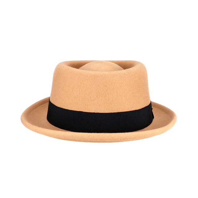 Popular Diamond Pork Pie Hat Wholesale Short Brim Fedora Casual Formal