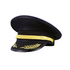 European Navy Captain Hat Black Sailor Carnival Roleplay Costume Accessory
