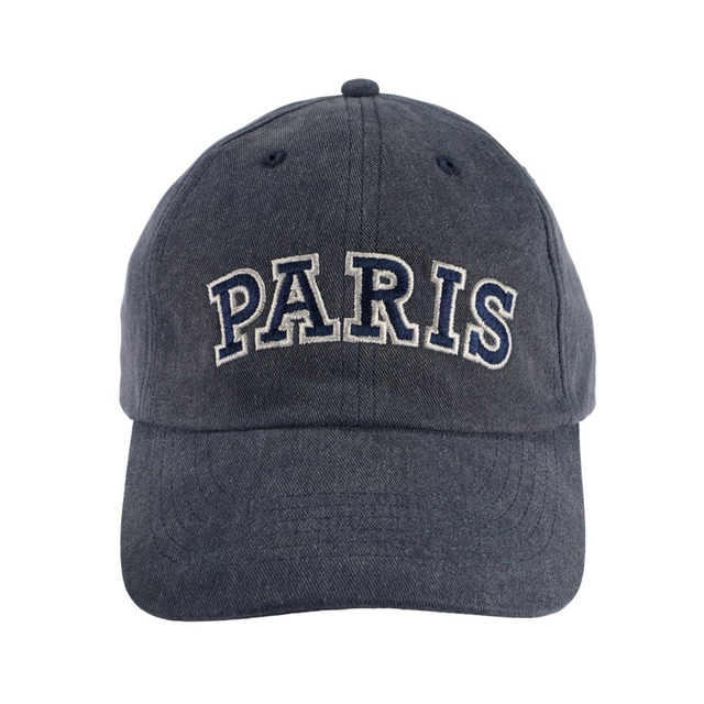 Washed Denim Embroidery Baseball Cap Custom Logo Snapback Cap Curved Roof Dome Sunscreen Peaked Cap