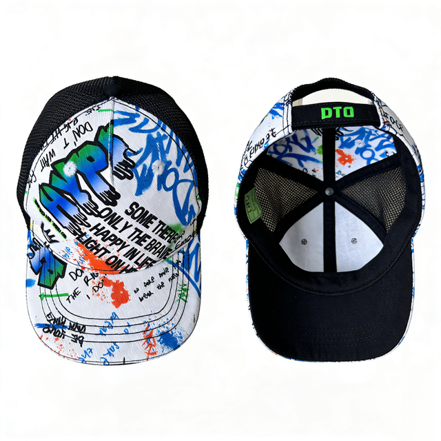 Fashion Street Style Printed Cotton Personalized Hip Hop Graffiti Baseball Cap