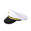 Wholesale New Gold Embroidery Fashion Captain Sailor White Hats Yacht Caps